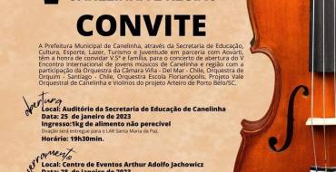 Santuário terá apresentação do V Encontro Internacional de Jovens Músicos de Canelinha e Região